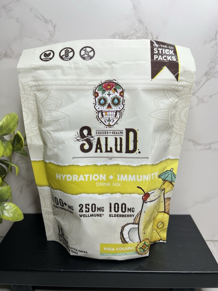 Salud Hydration+Immunity Electrolyte Drink Mix Piña Colada 15 Exp 04/28