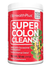 Health Plus Super Colon Cleanse Powder 12 oz / 340 g Each (Pack of 4)