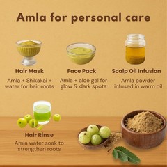 Dry Amla Powder for Hair Growth Organic, Eating, Drinking 100gm FreeShipping