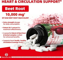 Beet Root 5-in-1 Herbal Complex for Heart & Blood Pressure Support, 180 Capsules