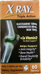 X Ray Dol Triple Action Joint Support Supplement 60 Count Exp 10/26