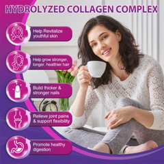 Multi Collagen Peptides Tablets-Type I,II,III,V,X Anti-Aging Collagen Capsules