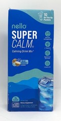 NELLO SUPER CALM Calming Drink Mix Blue Coconut 10 On-The-Go Packs Exp 11/2027