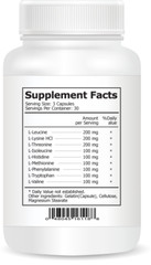 Essential Amino Acids (EAA), High Potency Muscle Growth Supplement Capsules
