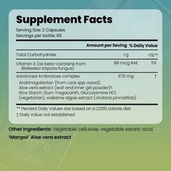 Mannatech Enhanced Ambrotose Capsules 120 Count | Dietary Supplement