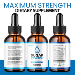 (5 Pack) Sugar Reverse Liquid Drops, Natural Blood Support Formula (10 oz)