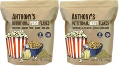 Bulk Nutritional Yeast Flakes, 1 lb x 2, Unflavored & Fortified for Health