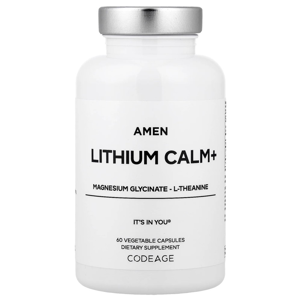 2 X Codeage, Amen Lithium Calm+, 60 Vegetable Capsules