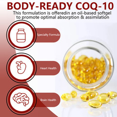 CoQ 10 Coenzyme Q10 Vegan Softgel 2000mg Cardiovascular Heart Health 120Capsules