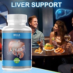 Bella All Natural Liver Support Supplement -Detox Cleanse,Gut & Digestive Health
