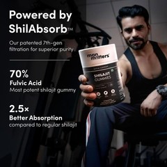 Man Matters Performance Pure Himalayan Shilajit 60 Gummies Boost Stamina