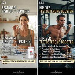 Fish Oil Plus LeciThin and Testosterone- Brain , Heart , Immune Booster On Sale