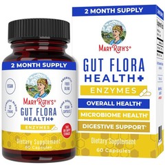 MaryRuth Organics Gut Flora Health+ Enzymes | Up to 2 Month Supply | Prebioti…