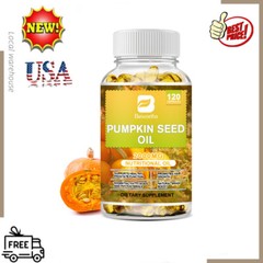 Pumpkin Seed Oil Capsules 2000Mg Support Prostate Health Brain Boost-120Pills