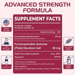 200mg Pycnogenol & PQQ – Premium Pine Bark Extract for Heart, Joint & Vascular H