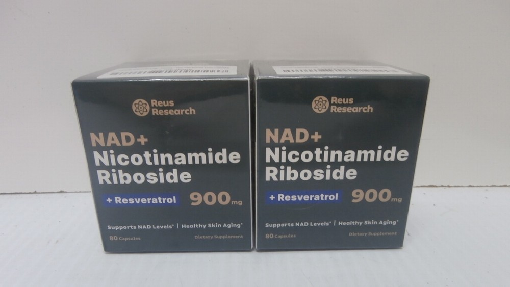 Reus Research NAD+ Nicotinamide Riboside 80ct, 2 Pack sealed, Exp 11/30/26