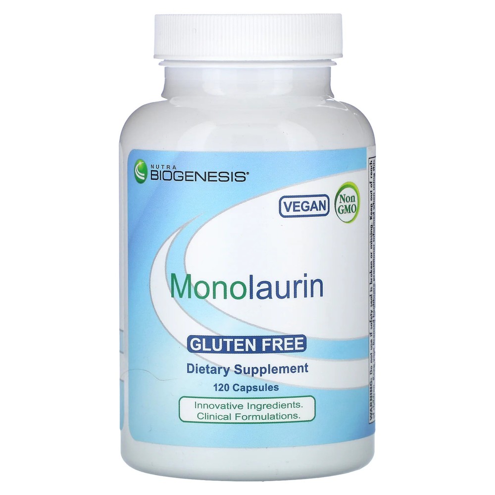 2 X Nutra BioGenesis, Monolaurin, 120 Capsules (500 mg per Capsule)