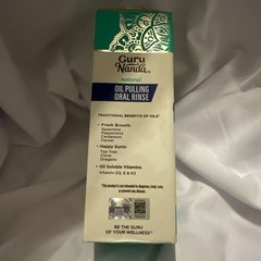 GuruNanda Oil Pulling Farmed Mint mouthwash for Complete Oral Hygiene – 8oz NEW