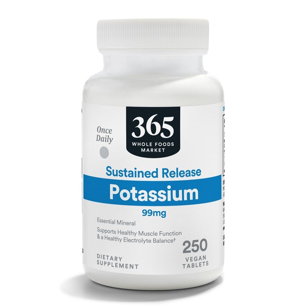 Sustained Release Potassium 250 Count (Pack of 1)