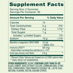 Synbiotic Vegetarian Gummies for Digestive Health Raspberry Flavor Pack of 60
