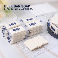 Bulk Bar Soap, 50 Pack Mini Soap Bars Bulk Individually Wrapped, 0.5 oz Trave…