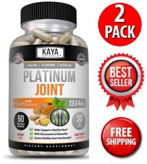 (2 Pack) Platinum Joint, Pain Relief, Joint Support, Anti Inflammatory, Turmeric