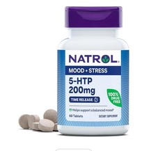 3-Pack 200 mg 60 Time-Release Tablets Natrol Mood + Stress 5-HTP 200mg EXP3/2026