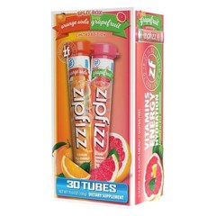 Zipfizz Vitamin Energy Hydration Drink Mix, Orange Soda & Pink Grapefruit. 25 PK