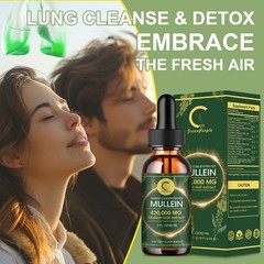 Mullein Extract Supplement Super Concentrated for Lungs Detox and Cleanse 60ML