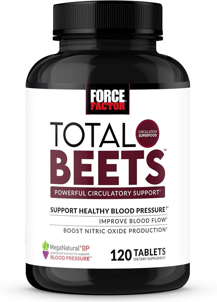 Force Factor Total Beets Blood Pressure Support with 120 Count (Pack of 1)