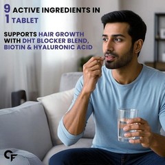 Carbamide Forte DHT Blocker with Biotin (60 Tablets) Supports Hair Growth