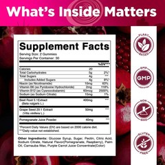 Vitamatic Beet Root Gummies with B6, B12, Grape Seed, 60 Count (Pack of 1)