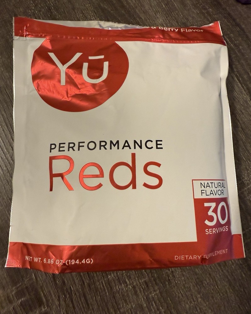 Yu Beauty PERFORMANCE REDS 28 single serving sticks/packs trim fit/purple tea