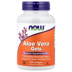 2 X NOW Foods, Aloe Vera Gels, 250 Softgels (50 mg per Softgel)
