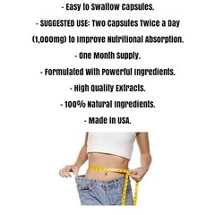 REDUCE BELLY FORMULA, Wight Loss, Improve Metabolism Energy, 120 Capsules.