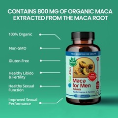 TrueMed Maca for Men Maca Root Support Performance and Fertility Supplement