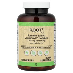 2 X Vitacost, Root2�, Turmeric Extract Curcumin C3 Complex�, 120 Capsules