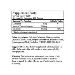 Natural Tomato Lycopene Extract Antioxidant Support 100 Tablets