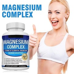 3X Toplux Nutrition Magnesium Complex 1000mg Supports 8 Elemental Magnesium++