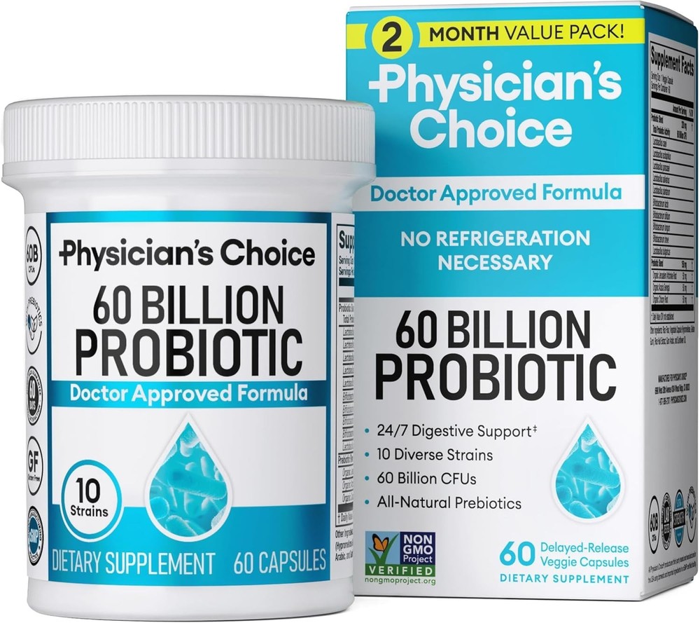 Physician’s CHOICE Probiotics 60 Billion CFU 60ct Digestive & Immune Support
