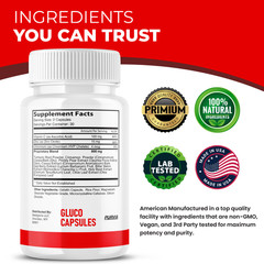 (2 Pack) Glykonex Pro Gluco Capsules Daily Blood‑Sugar Optimizer Pills (120 ct)