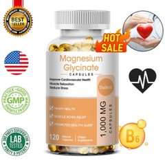 Magnesium Glycinate 1000mg – 30/60/120 Capsules For Sleep, Muscle & Heart Health