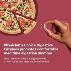 Physician’s CHOICE Digestive Enzymes – Multi Enzymes, Organic Prebiotics – 60 CT
