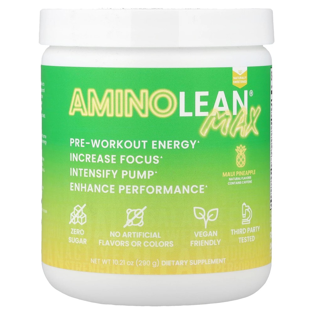 2 X RSP Nutrition, AminoLean� Max, Pre-Workout Energy, Maui Pineapple, 10.21 oz