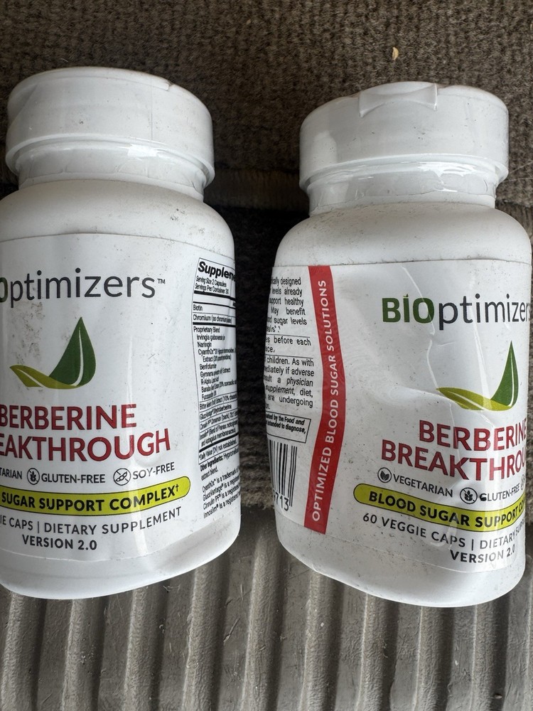 2 PACK BiOptimizers Berberine Breakthrough 60 Veggie Caps | Version 2.0 New