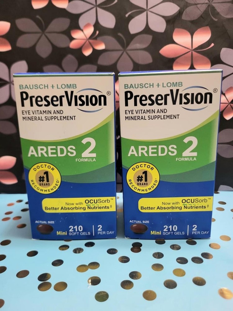 Pack of 2 | Preservision AREDS 2 / 210 Count Eye Vitamin Mini Soft gels EXP 2028