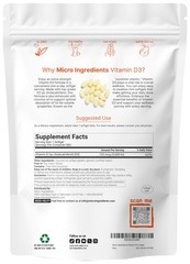 Vitamin D3 5000IU with Coconut Oil Supports Bone Immune Heart Health 500 SOFTGEL