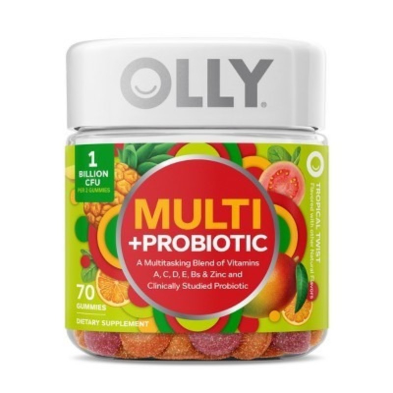 OLLY Adult Multivitamin + Probiotic Supplement Gummies – 70ct