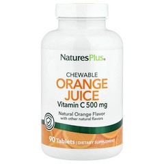 2 X NaturesPlus, Chewable Orange Juice, Vitamin C, Natural Orange, 90 Tablets