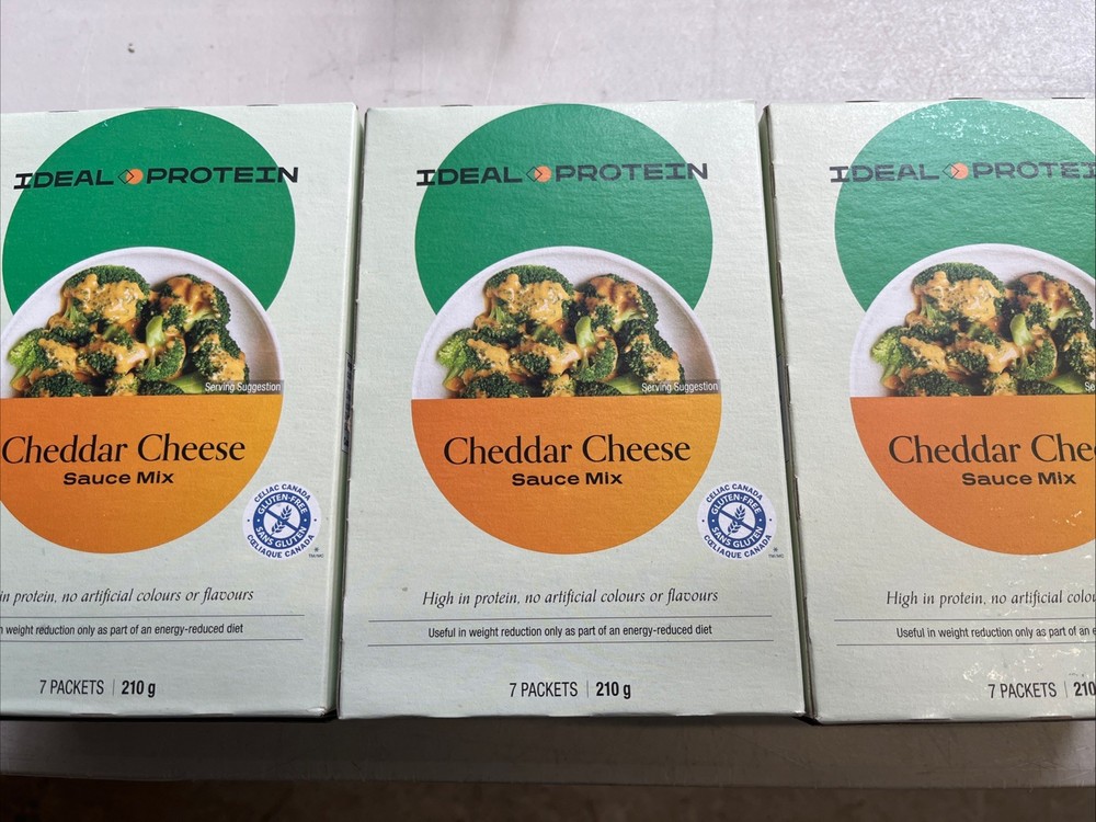 3 boxes Ideal Protein Cheddar Cheese sauce mix BB 06/30/2026 Brand New item!